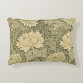 ウィリアム・モリス菊セージ花 アクセントクッション (正面)