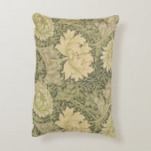 ウィリアム・モリス菊セージ花 アクセントクッション (裏面(縦))
