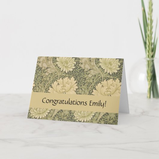 ウィリアム・モリス菊セージ花 カード (正面)