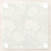 ウィリアム・モリス菊セージ花 ガラスコースター (裏面)