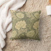 ウィリアム・モリス菊セージ花 クッション (ブランケット)