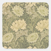ウィリアム・モリス菊セージ花 スクエアシール (正面)