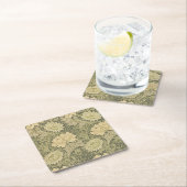 ウィリアム・モリス菊セージ花 スクエアペーパーコースター (インサイチュ)