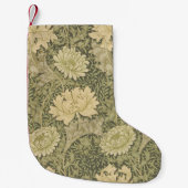 ウィリアム・モリス菊セージ花 スモールクリスマスストッキング (正面)