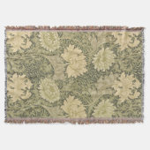 ウィリアム・モリス菊セージ花 スローブランケット (正面)