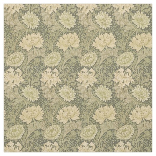 ウィリアム・モリス菊セージ花 ファブリック (見本)