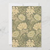 ウィリアム・モリス菊セージ花 招待状 (裏面)