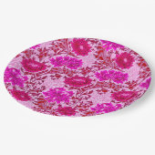 ウィリアム・モリス菊ブルゴーニュとピンク ペーパープレート (アングル)