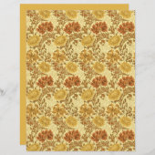 ウィリアム・モリス菊マスタード金ゴールド (正面/裏面)