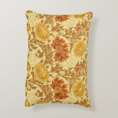 ウィリアム・モリス菊マスタード金ゴールド アクセントクッション (裏面(縦))