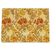 ウィリアム・モリス菊マスタード金ゴールド ラージペーパーバッグ (正面)