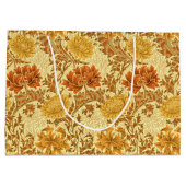 ウィリアム・モリス菊マスタード金ゴールド ラージペーパーバッグ (裏面)