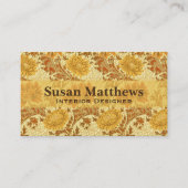 ウィリアム・モリス菊マスタード金ゴールド 名刺 (正面)