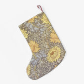 ウィリアム・モリス菊ムーム花 スモールクリスマスストッキング (裏面 (吊り時))