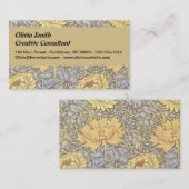 ウィリアム・モリス菊ムーム花 名刺 (正面/裏面)