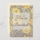 ウィリアム・モリス菊ムーム花 招待状 (正面/裏面)