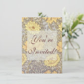 ウィリアム・モリス菊ムーム花 招待状 (スタンド正面)