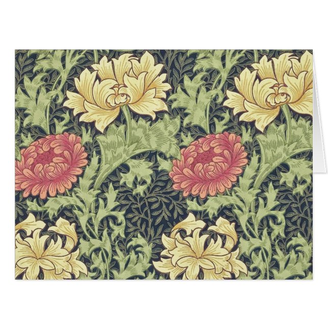 ウィリアム・モリス菊花ヴィンテージフローラ美術 (正面横)