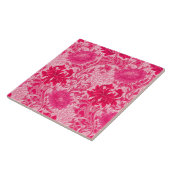 ウィリアム・モリス菊、明るい赤紫色ピンク タイル (側面)