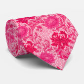 ウィリアム・モリス菊、明るい赤紫色ピンク ネクタイ (ロール)