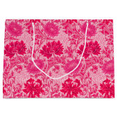 ウィリアム・モリス菊、明るい赤紫色ピンク ラージペーパーバッグ (正面)