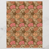 ウィリアム・モリス菊、茶色と錆 (正面)