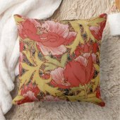 ウィリアム・モリス著ケシ クッション (ブランケット)