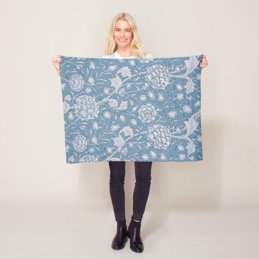 ウィリアム・モリス著野生のチューリップ フリースブランケット (インサイチュ)