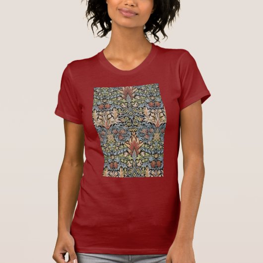ウィリアム・モリス著Snakesheadのデザイン Tシャツ (正面)