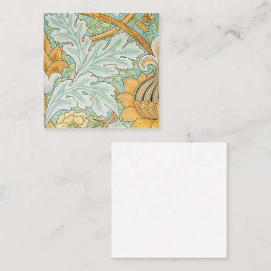 ウィリアム・モリス著St. James Pattern (1881) スクエア名刺 (正面/裏面)