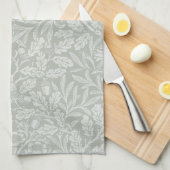 ウィリアム・モリス薄緑のアコーンパターンヴィンテージ キッチンタオル (四つ折り)