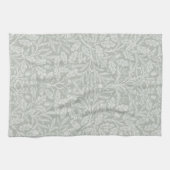 ウィリアム・モリス薄緑のアコーンパターンヴィンテージ キッチンタオル (横)