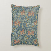 ウィリアム・モリス装飾アートアイリスパターン アクセントクッション (裏面(縦))