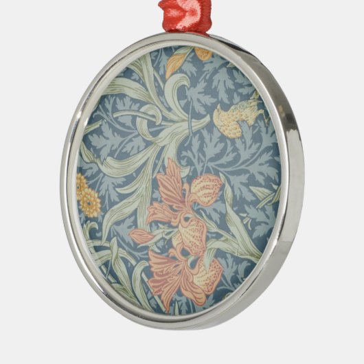 ウィリアム・モリス装飾アートアイリスパターン メタルオーナメント (左)