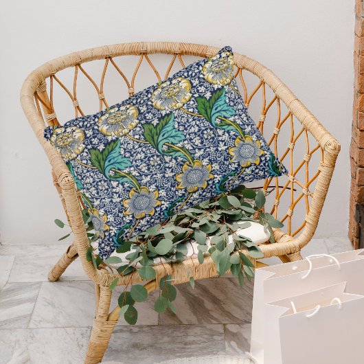 ウィリアム・モリス装飾用クッション鮮やかカラー アクセントクッション