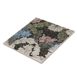 ウィリアム・モリス装飾美術リース模様 タイル