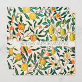 ウィリアム・モリス誕生日パーティーの招待 招待状 (正面/裏面)