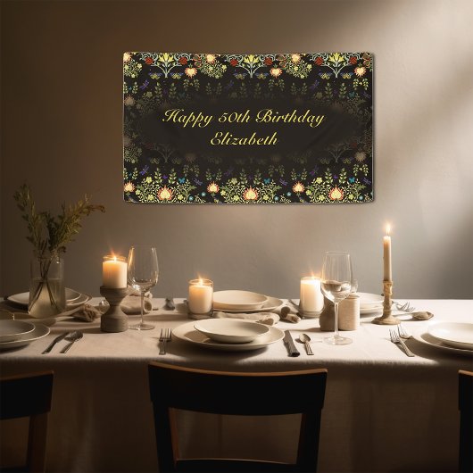 ウィリアム・モリス誕生日パーティー 横断幕