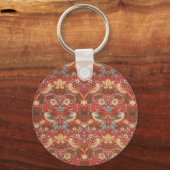 ウィリアム・モリス赤イチゴ泥棒 キーホルダー (正面)