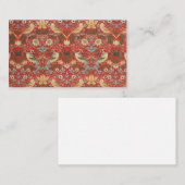 ウィリアム・モリス赤イチゴ泥棒 名刺 (正面/裏面)