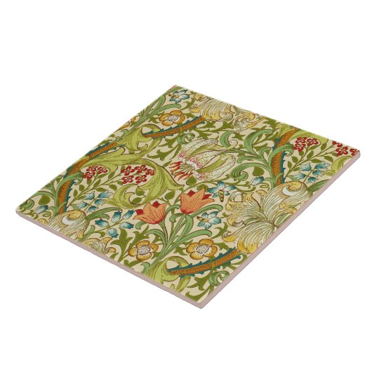 ウィリアム・モリス金ユリのヴィンテージのラファエロ前の画家 タイル (側面)