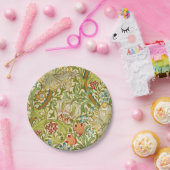 ウィリアム・モリス金ユリのヴィンテージのラファエロ前の画家 ペーパープレート (パーティー)