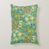 ウィリアム・モリス金ユリのヴィンテージの花柄 アクセントクッション (正面(垂直))