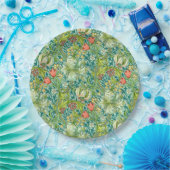 ウィリアム・モリス金ユリのヴィンテージの花柄 ペーパープレート (パーティー)