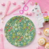 ウィリアム・モリス金ユリのヴィンテージの花柄 ペーパープレート (パーティー)