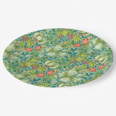 ウィリアム・モリス金ユリのヴィンテージの花柄 ペーパープレート (アングル)