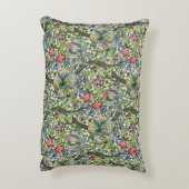 ウィリアム・モリス金ユリの花柄のChintz アクセントクッション (裏面(縦))