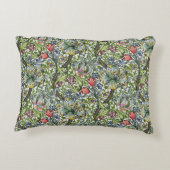 ウィリアム・モリス金ユリの花柄のChintz アクセントクッション (裏面)