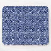 ウィリアム・モリス青いヴィンテージ柄の美学 マウスパッド (正面)