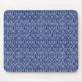 ウィリアム・モリス青いヴィンテージ柄の美学 マウスパッド